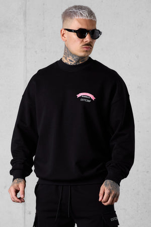BLACK SUMMER ROMANCE OVERSIZED SWEATER