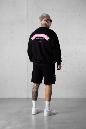 BLACK SUMMER ROMANCE OVERSIZED SWEATER