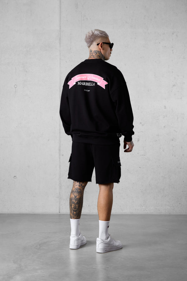 BLACK SUMMER ROMANCE OVERSIZED SWEATER
