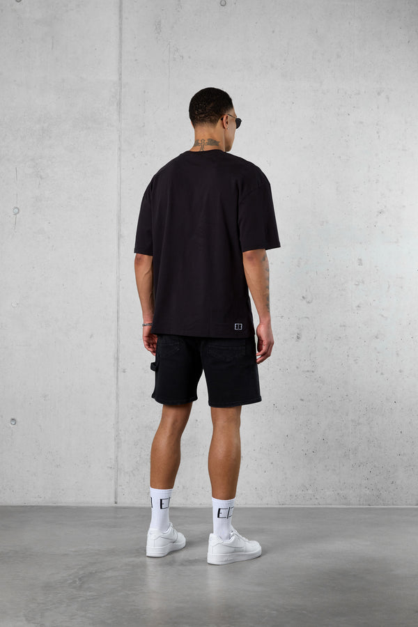 BLACK SUNSET POCKET OVERSIZED TEE