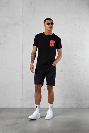 BLACK VACATION SERVICES LOGO TEE
