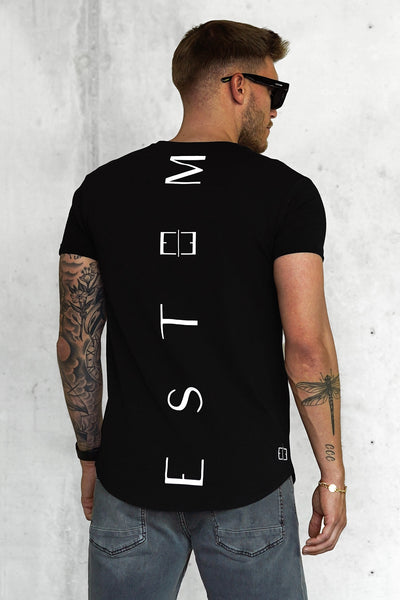 BLACK VERTICAL TEE