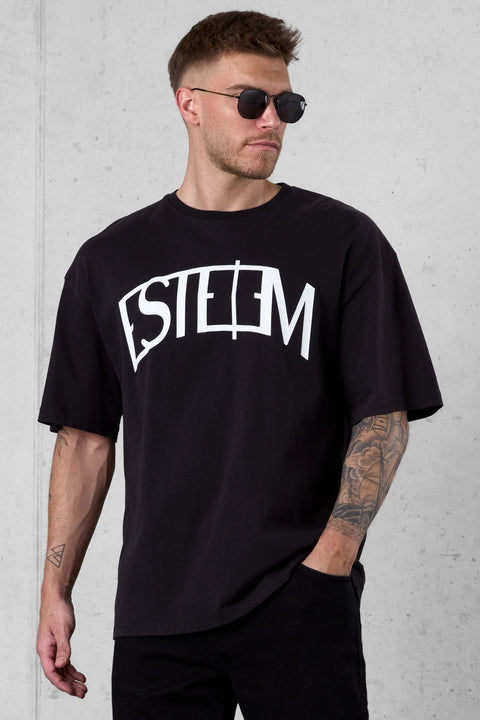 BLACK CURVE OVERSIZED TEE