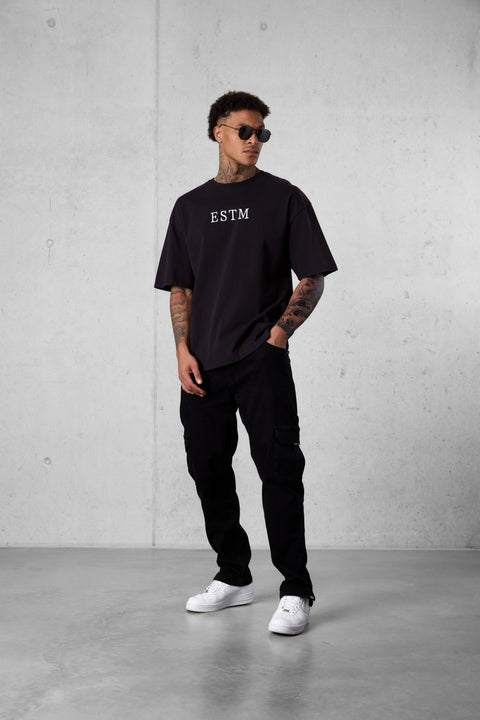 BLACK ESTM OVERSIZED TEE