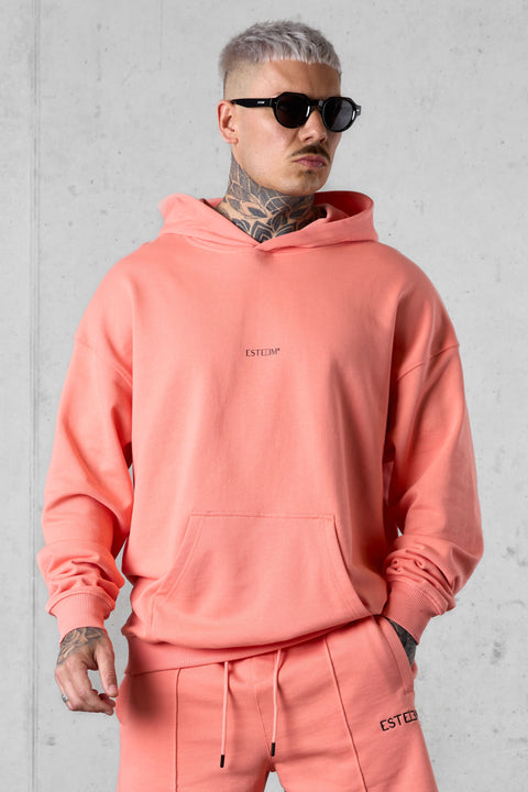 BURNTCORAL BLAZING SUNSHINE OVERSIZED SWEATHOODIE