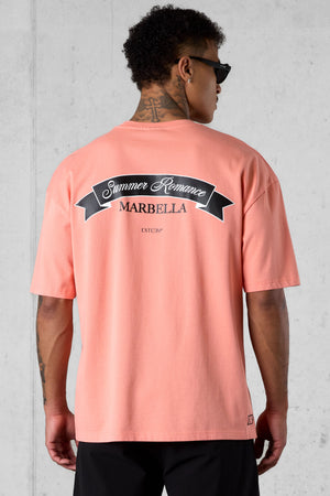 BURNTCORAL SUMMER ROMANCE OVERSIZED TEE
