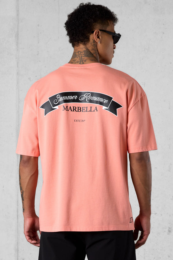 BURNTCORAL SUMMER ROMANCE OVERSIZED TEE