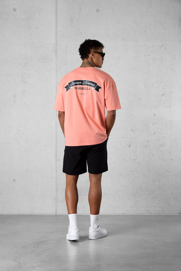 BURNTCORAL SUMMER ROMANCE OVERSIZED TEE