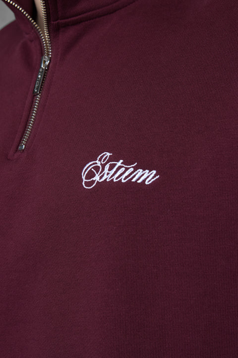 CABERNET SIGNATURE OVERSIZED HALFZIP SWEATER