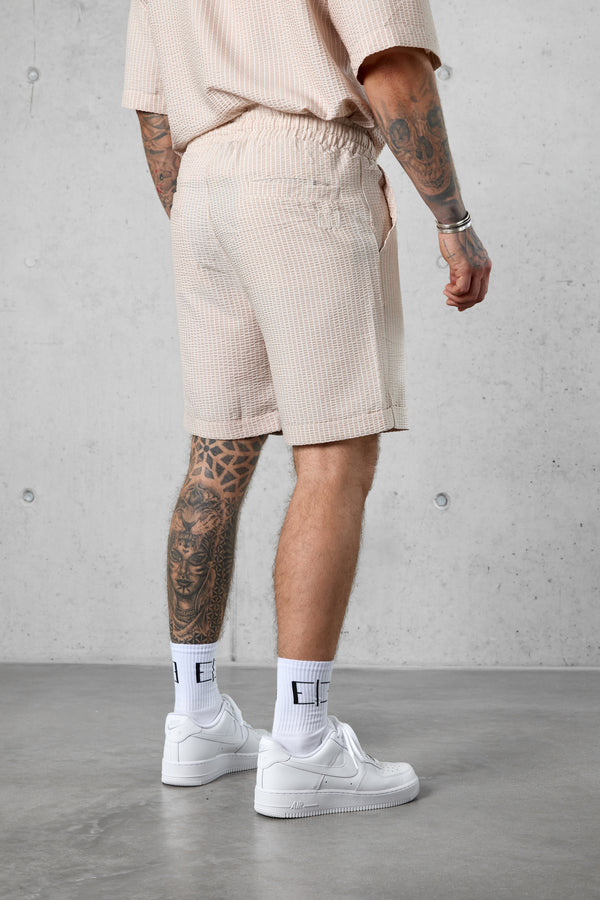 CAPPUCCINO STRIPED SHORTS