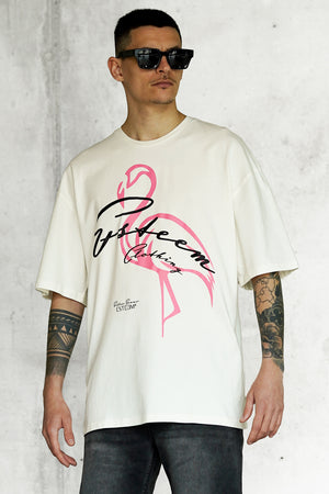 COCONUT FLAMINGO OVERSIZED TEE