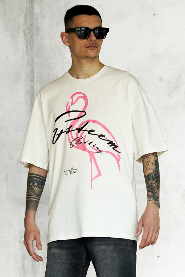 COCONUT FLAMINGO OVERSIZED TEE