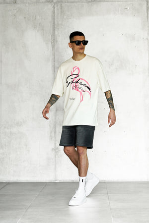 COCONUT FLAMINGO OVERSIZED TEE