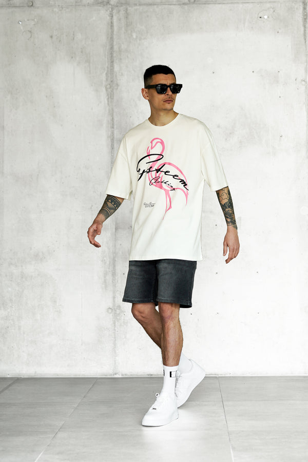 COCONUT FLAMINGO OVERSIZED TEE