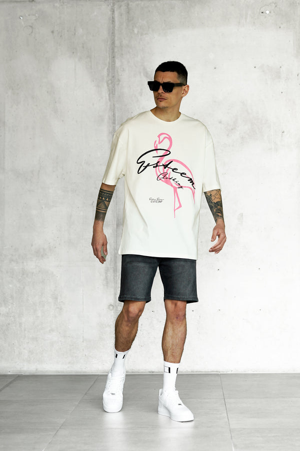 COCONUT FLAMINGO OVERSIZED TEE