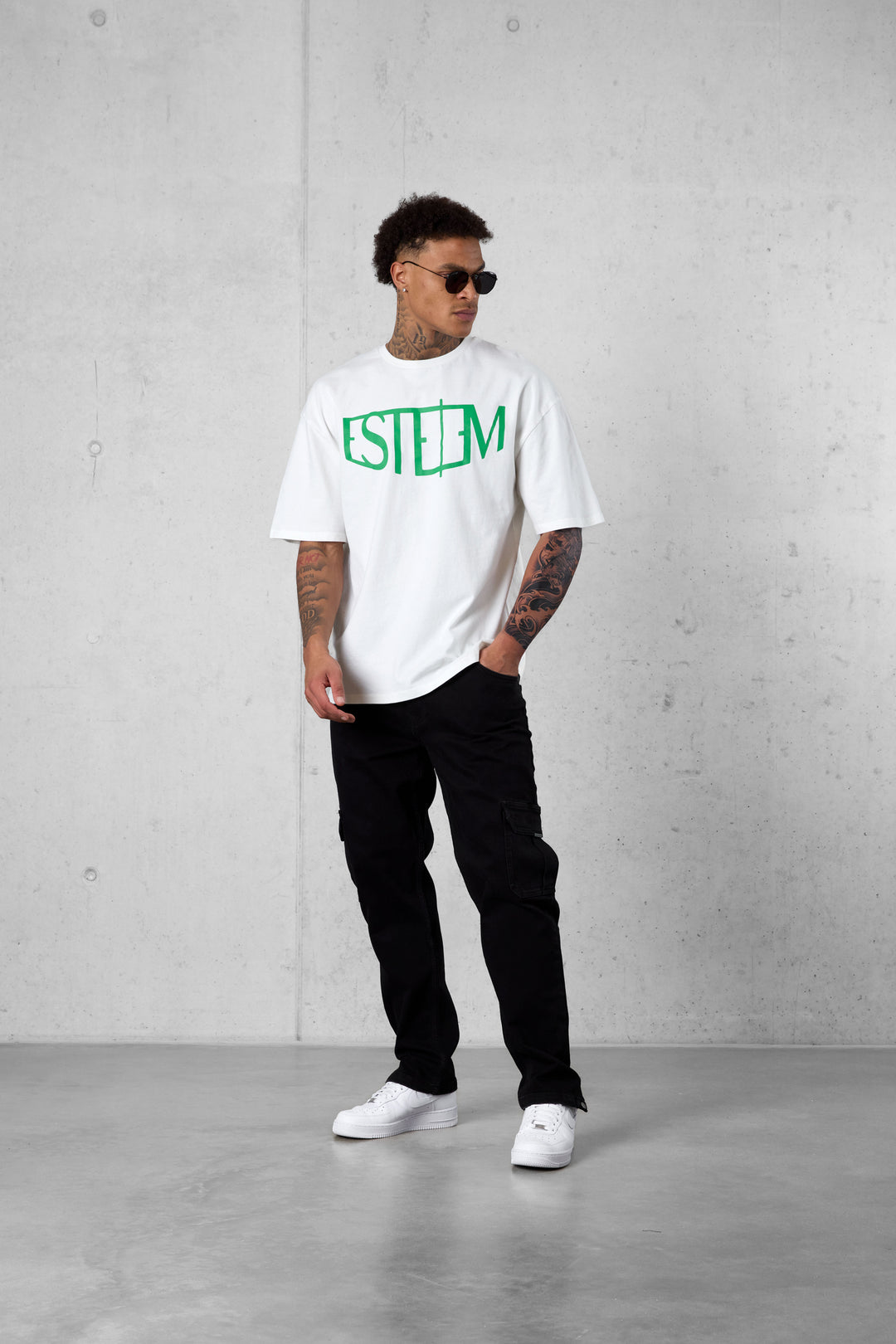 COCONUT GREEN ARC OVERSIZED TEE
