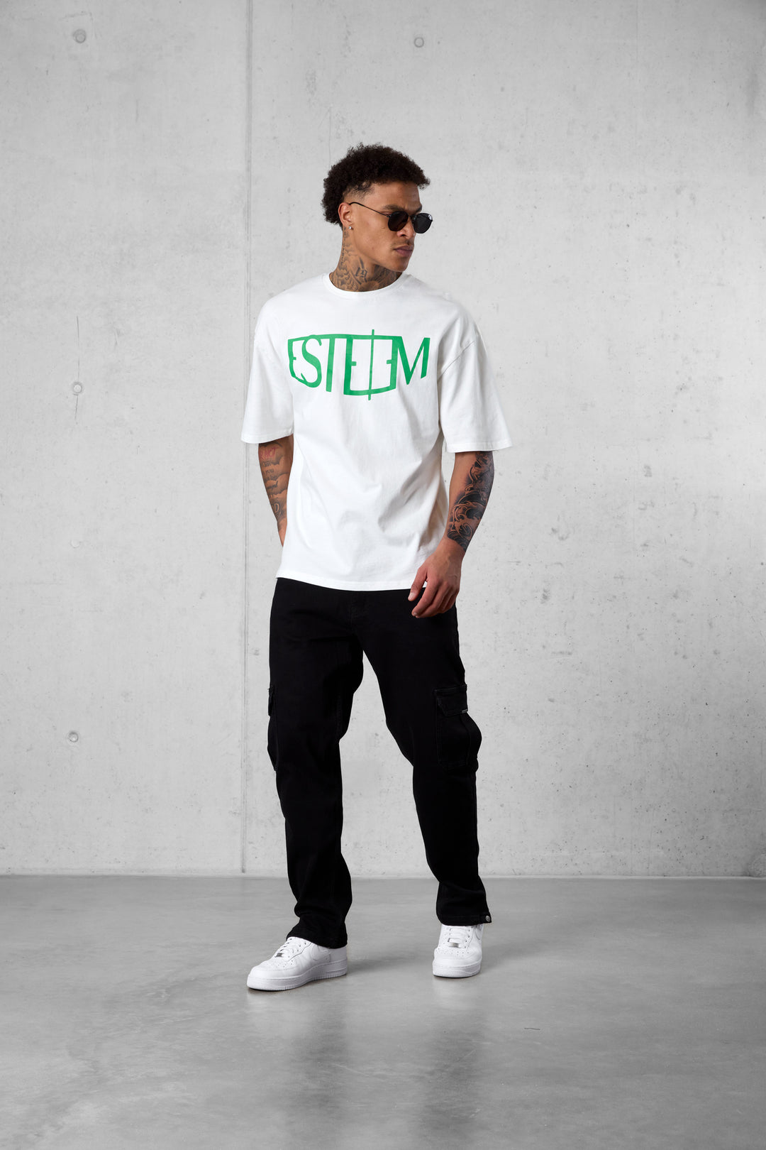 COCONUT GREEN ARC OVERSIZED TEE