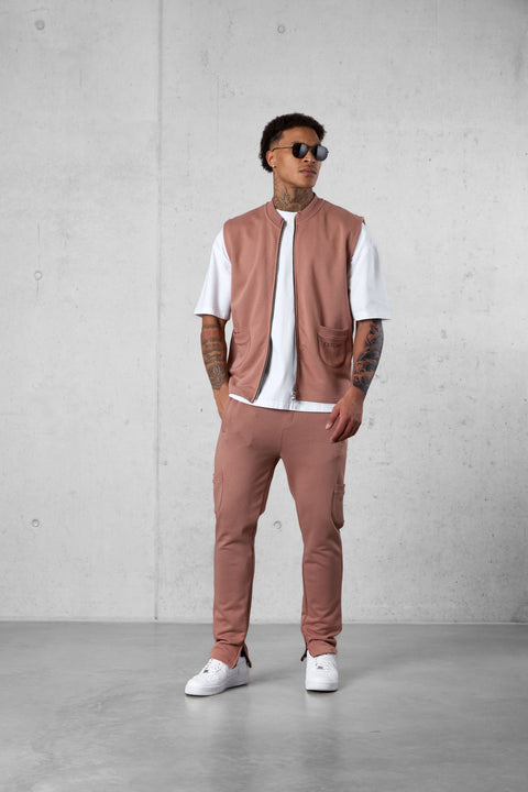 COGNAC DISCREET POCKET SWEATVEST