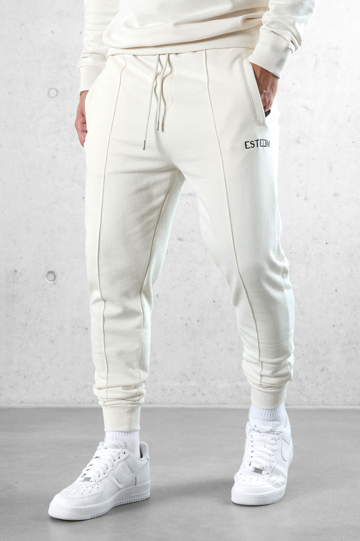 CREAM BASIC SWEATPANTS