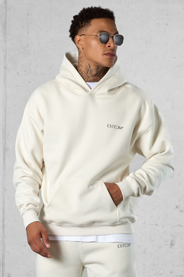 CREAM DISCREET OVERSIZED HOODIE