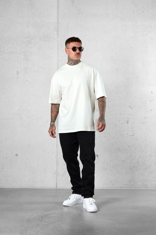 CREAM ESSENTIAL OVERSIZED TEE