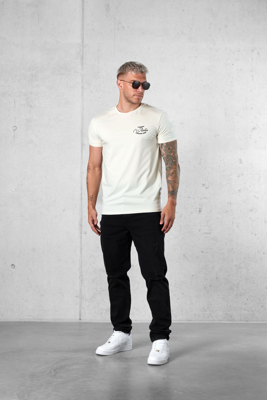 CREAM L'ATELIER 76 LOGO TEE