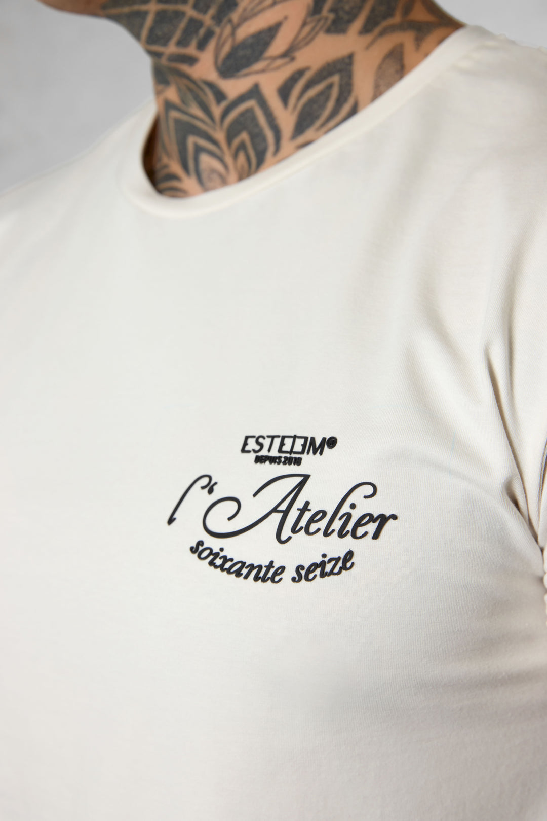 CREAM L'ATELIER 76 LOGO TEE