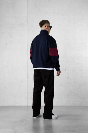 DARKSAPPHIRE SIGNATURE AESTHETICS OVERSIZED HALFZIP SWEATER