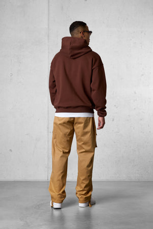DOWNTOWNBROWN SIGNATURE OVERSIZED ZIP HOODIE