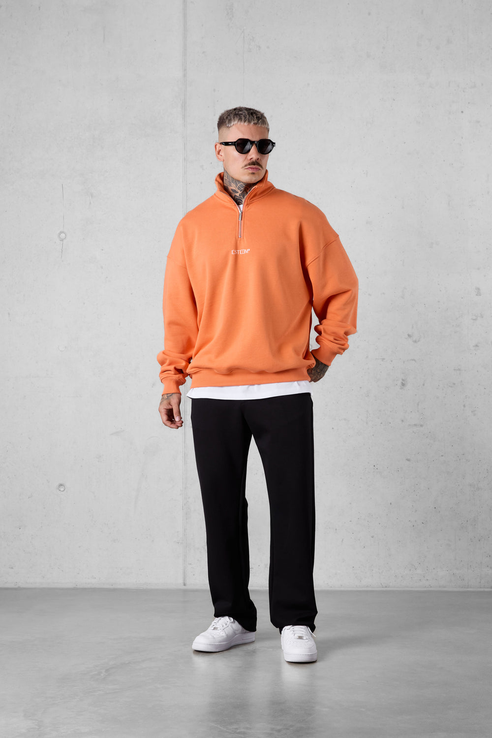 DUSTYORANGE DISCREET HALFZIP SWEATER