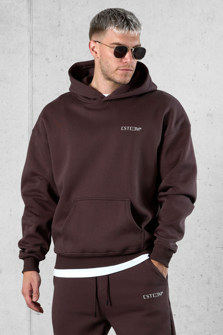 ESPRESSO DISCREET OVERSIZED HOODIE