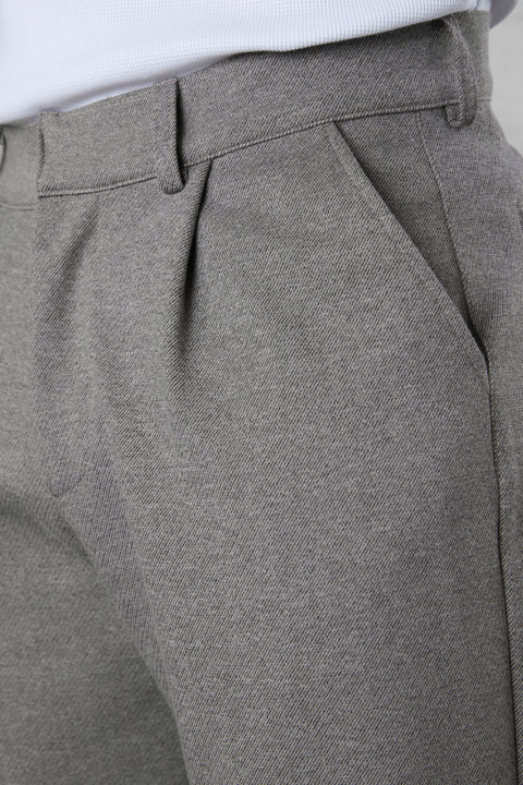 GREIGE WIDE TAILORED PANTS