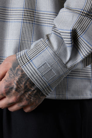 GREYBLUE PLAID OVERSIZED SHIRT