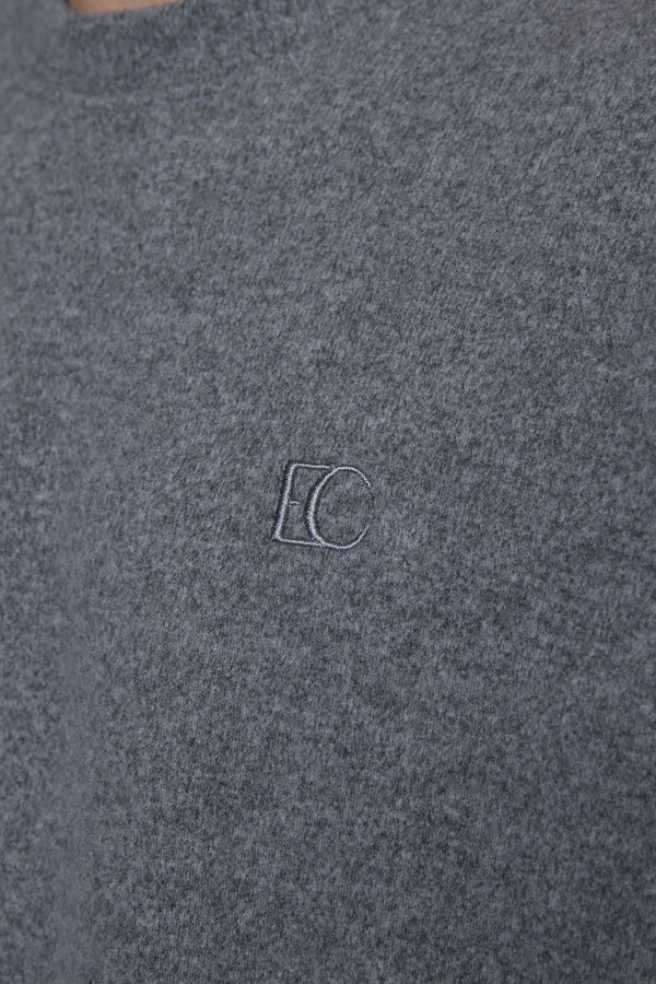 GREY MELANGE COMFY OVERSIZED SWEATER