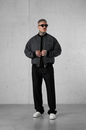 GREY SHADOW BOMBER JACKET