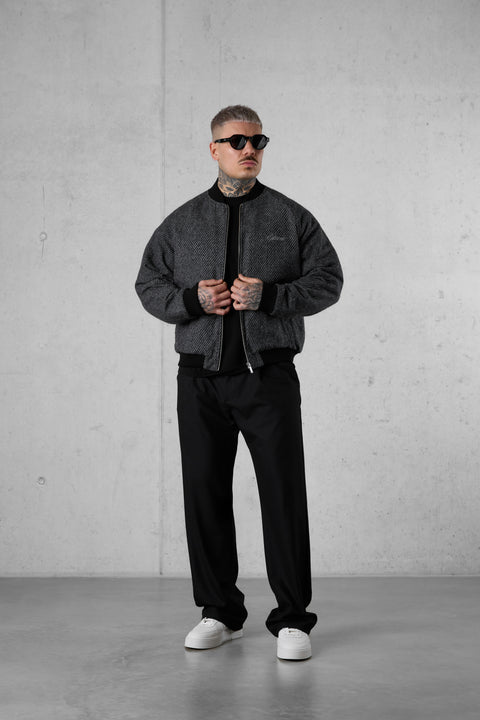 GREY SHADOW BOMBER JACKET