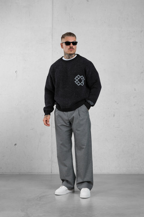 GREY VINTAGE WIDE TAILORED PANTS