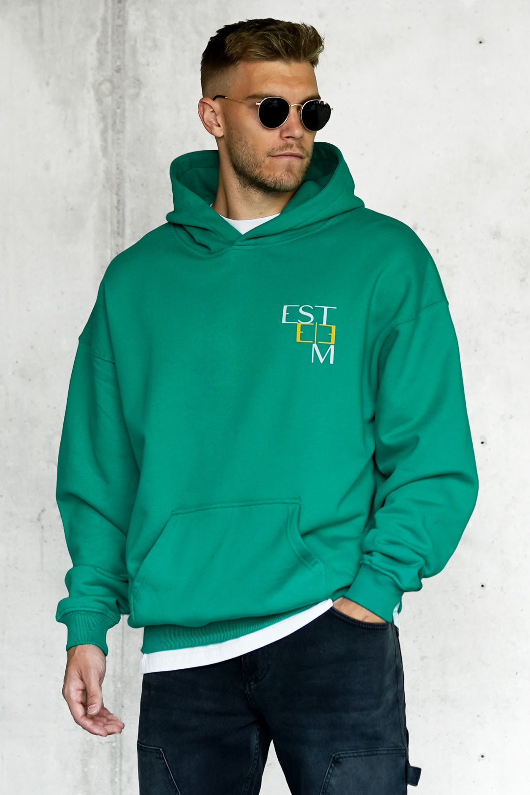 PEPPER GREEN STAIRS OVERSIZED HOODIE
