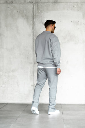 GREY BUTTONS OVERSIZED SWEATER