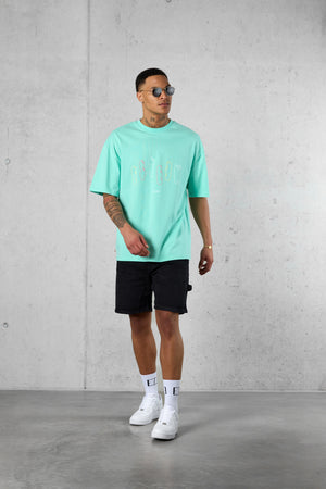 ICEGREEN COLORED BLOWN-UP OVERSIZED TEE