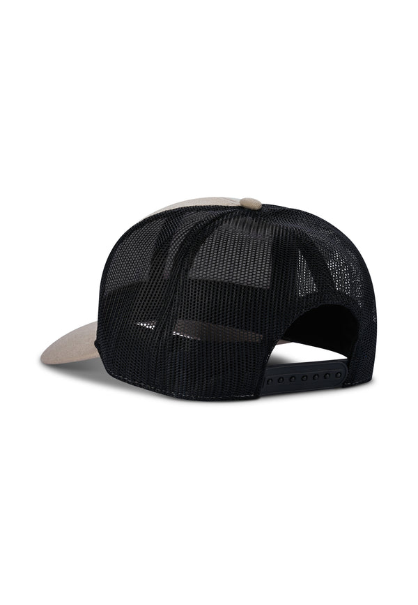 KHAKI/BLACK TRUCKERCAP