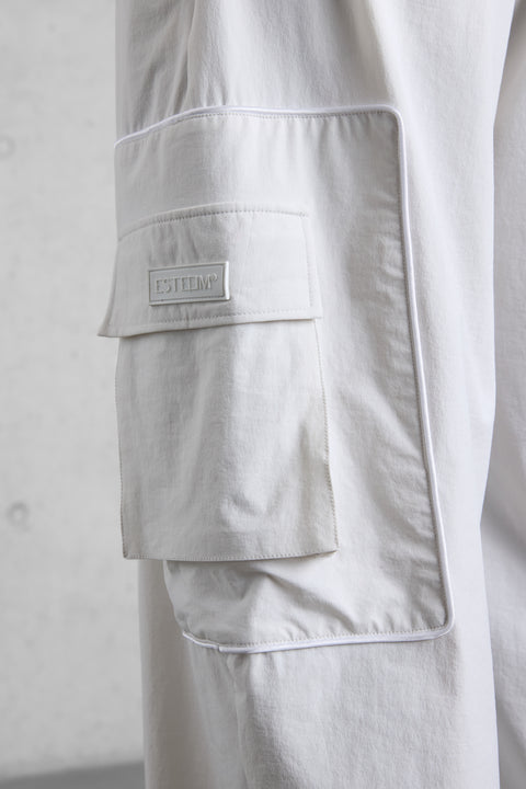 LIGHTGREY NYLON TRACKPANTS