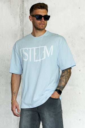 LIGHTBLUE ARC OVERSIZED TEE