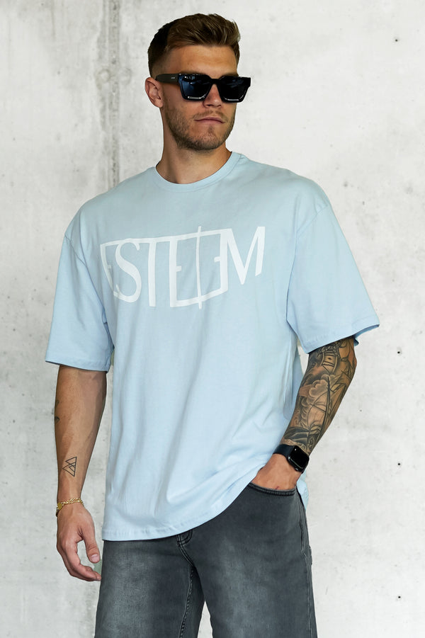 LIGHTBLUE ARC OVERSIZED TEE