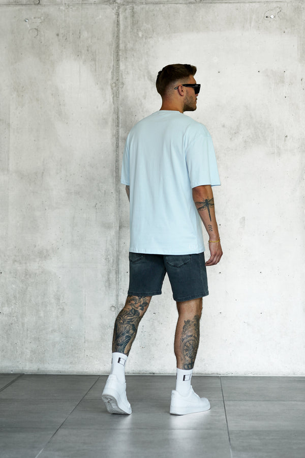 LIGHTBLUE ARC OVERSIZED TEE