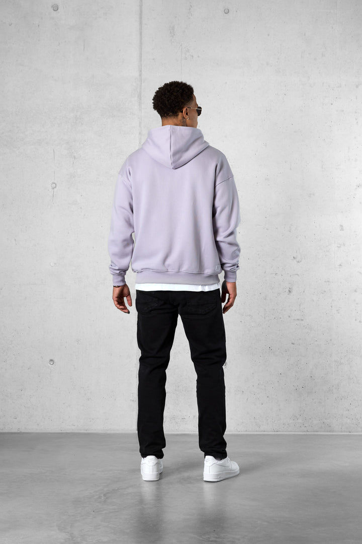 LILAC DISCREET OVERSIZED ZIP HOODIE