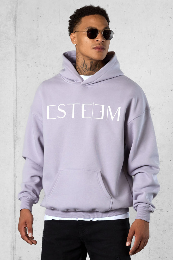 LILAC LETTERING OVERSIZED HOODIE