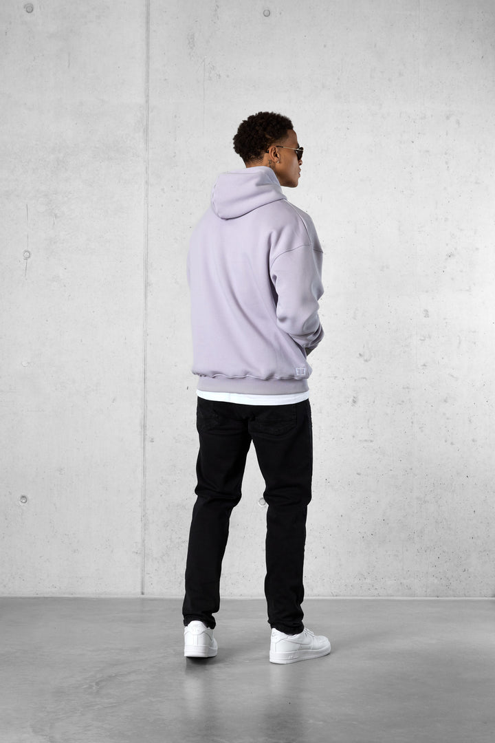 LILAC LETTERING OVERSIZED HOODIE