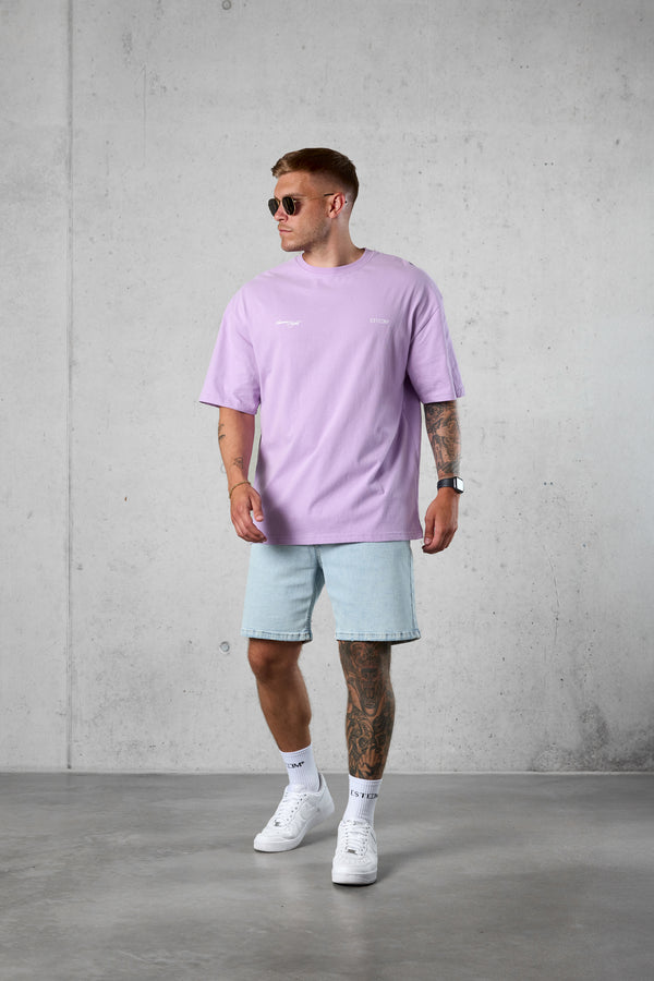 LILAC SUMMER NIGHTS OVERSIZED TEE