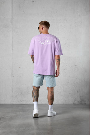 LILAC SUMMER NIGHTS OVERSIZED TEE